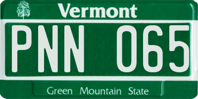 VT license plate PNN065