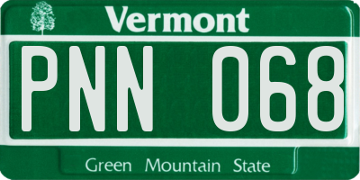 VT license plate PNN068