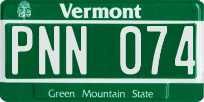 VT license plate PNN074