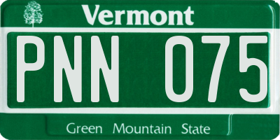 VT license plate PNN075