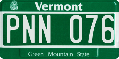 VT license plate PNN076