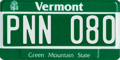 VT license plate PNN080