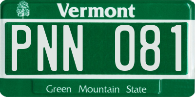 VT license plate PNN081