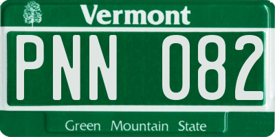 VT license plate PNN082