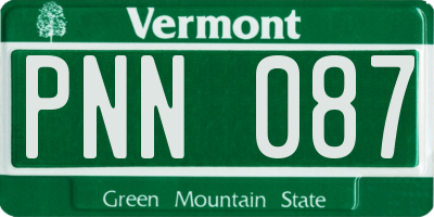 VT license plate PNN087