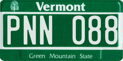 VT license plate PNN088