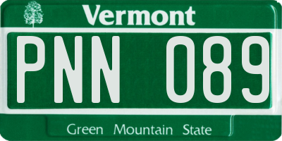 VT license plate PNN089