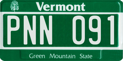 VT license plate PNN091