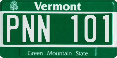VT license plate PNN101