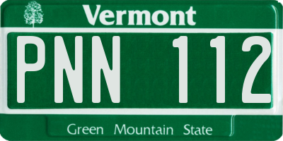 VT license plate PNN112
