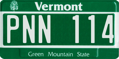VT license plate PNN114