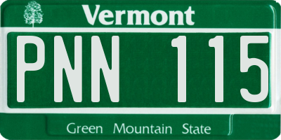 VT license plate PNN115