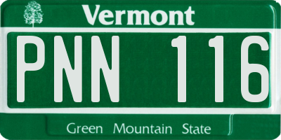 VT license plate PNN116