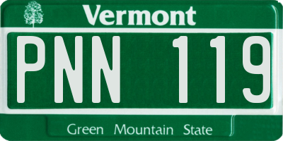VT license plate PNN119