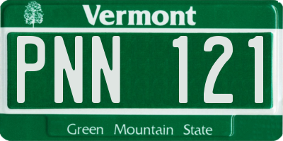 VT license plate PNN121