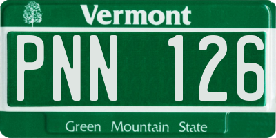 VT license plate PNN126