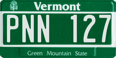 VT license plate PNN127