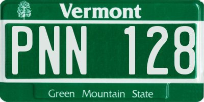 VT license plate PNN128