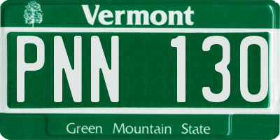 VT license plate PNN130