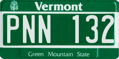 VT license plate PNN132