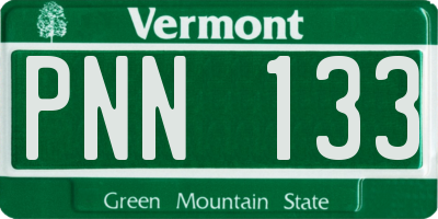 VT license plate PNN133