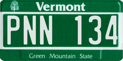 VT license plate PNN134