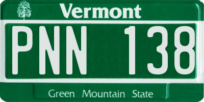 VT license plate PNN138