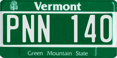 VT license plate PNN140