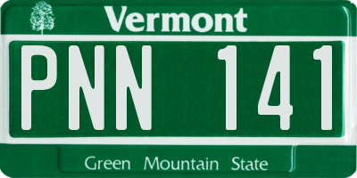 VT license plate PNN141