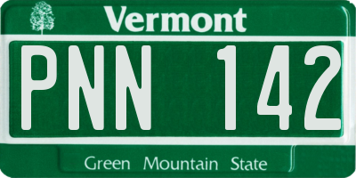 VT license plate PNN142