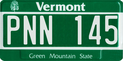 VT license plate PNN145