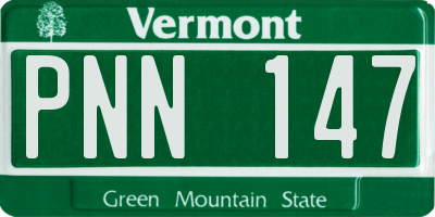 VT license plate PNN147