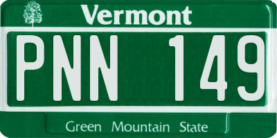 VT license plate PNN149