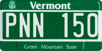 VT license plate PNN150