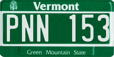VT license plate PNN153