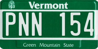 VT license plate PNN154