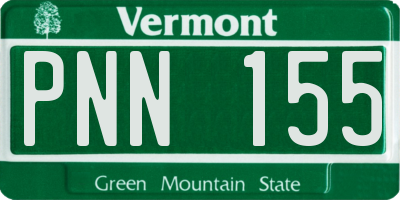 VT license plate PNN155