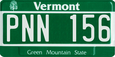 VT license plate PNN156