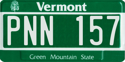 VT license plate PNN157