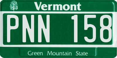 VT license plate PNN158