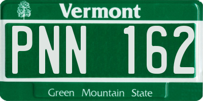 VT license plate PNN162
