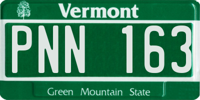 VT license plate PNN163