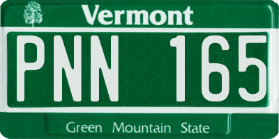 VT license plate PNN165