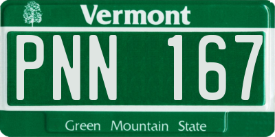 VT license plate PNN167