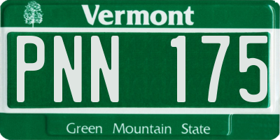 VT license plate PNN175