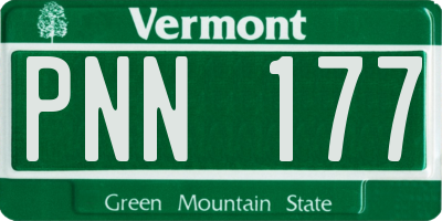 VT license plate PNN177