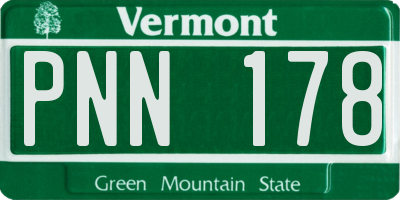 VT license plate PNN178