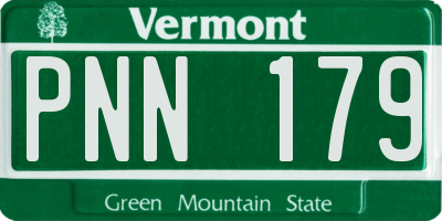 VT license plate PNN179