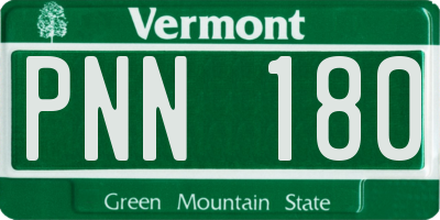 VT license plate PNN180