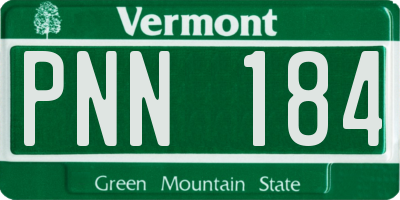 VT license plate PNN184